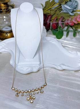 【BW中古】中古Vintage浓金镶嵌宝石项链