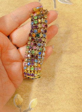 【BW中古】Julianna精工金精镶碎钻大套装，包含项链，手链，耳夹