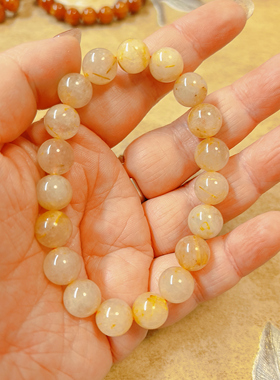 【BW宝石】10mm特价金发晶手串