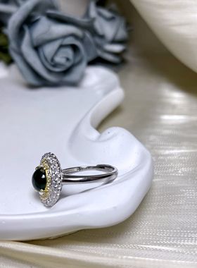 【BW宝石】天然A货翡翠活口戒指，银镶，带证书