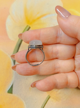 【BW宝石】月光石爱心戒指，活口，特价99