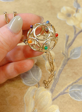 【BW中古】“石矶娘娘”款彩色宝石镂空项链，沙拉考文垂打标