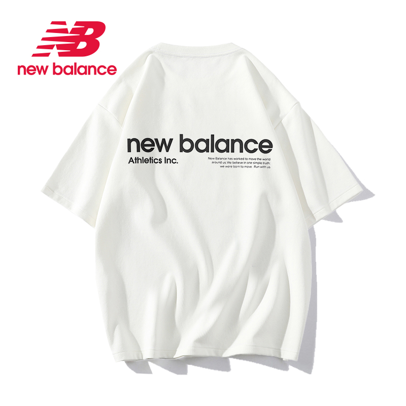 New Balance NB男士短袖t恤女24年新款夏季潮牌宽松白凉感质感t恤_东邪运动_运动服/休闲服装-第5张图片-提都小院