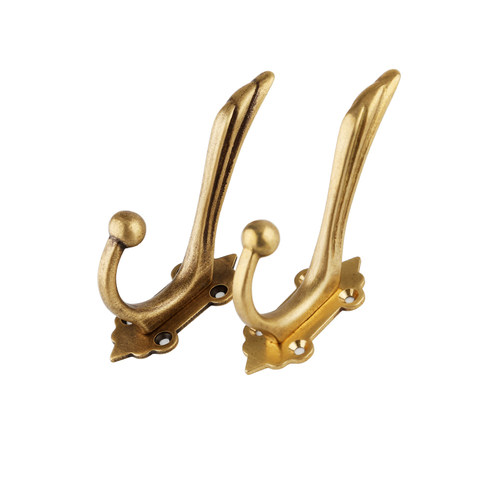 黄铜挂衣钩单个门后挂钩浴室壁挂排钩挂勾衣服挂钩欧式实心衣帽钩 - 图3