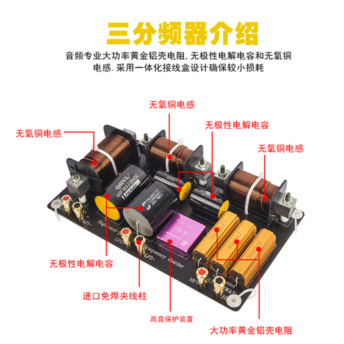 音箱分频器三分频高中低双15寸大功率舞台演出专业电路板音响配件