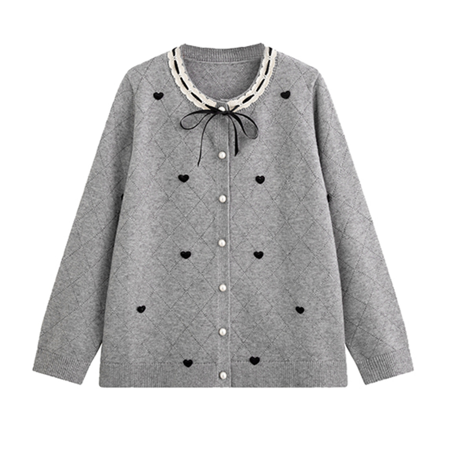 大码女装甜美风绑绳蝴蝶结针织开衫胖mm刺绣爱心外套可外穿20965,淘宝优惠券,粉丝福利购,淘宝优惠卷