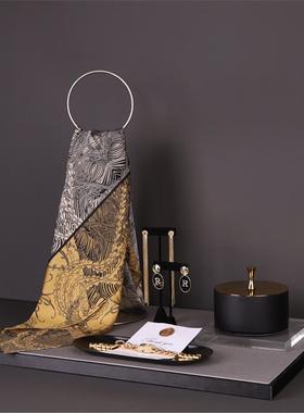 衣帽间软装饰品北欧托盘道具摆件