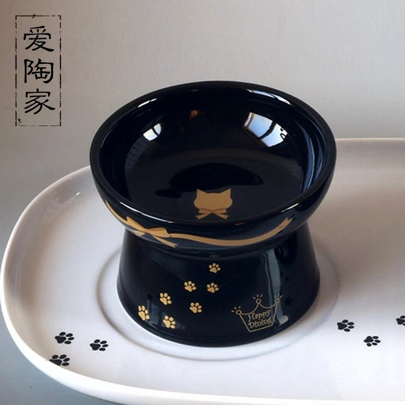 【全场9.9包邮】高品质出口微瑕疵陶瓷宠物碗猫水碗狗盆猫碗宠物 - 图2