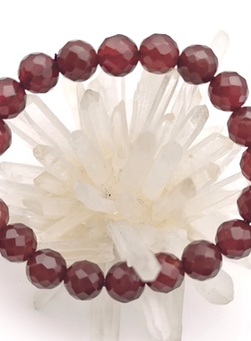 天然玛瑙刻面水晶手链手串男女款稳定情绪促进血液循环礼物A35