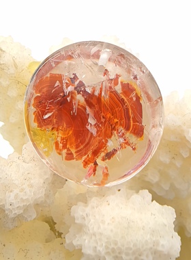 待到山花烂漫时-纯天然巴西全包裹红胶花吊坠挂坠女款闺蜜礼物A25