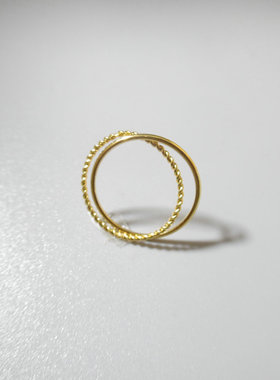 法国风情风简约细丝钛钢戒指Celi