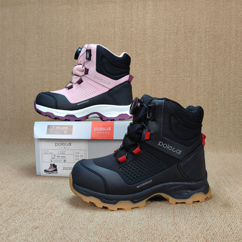 瑞典高货外贸男童防水真羊毛雪地靴耐踢破女童小学生旋扣棉鞋防滑,淘宝优惠券,粉丝福利购,淘宝优惠卷