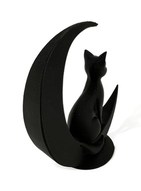 3D打印玄关望月猫摆件守护