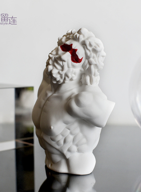 手绘希腊样板间艺术风人物雕塑