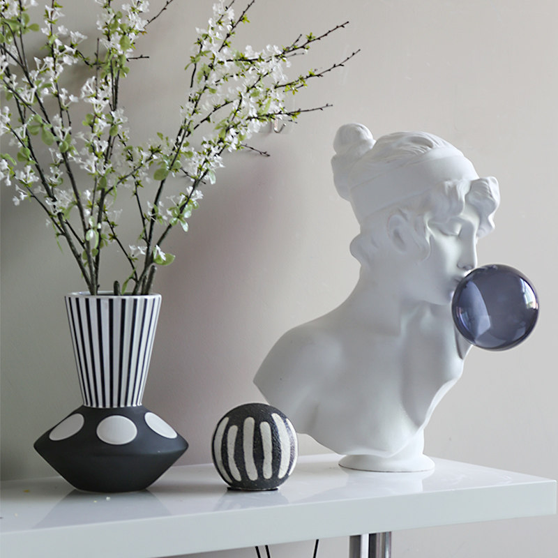 轻奢吹泡泡女孩雕塑摆件电视柜客厅高级感小众装饰品创意艺术雕像,淘宝优惠券,粉丝福利购,淘宝优惠卷