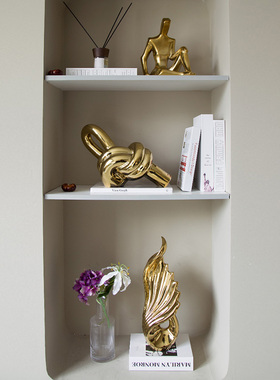 陶瓷黑金天使高端摆设