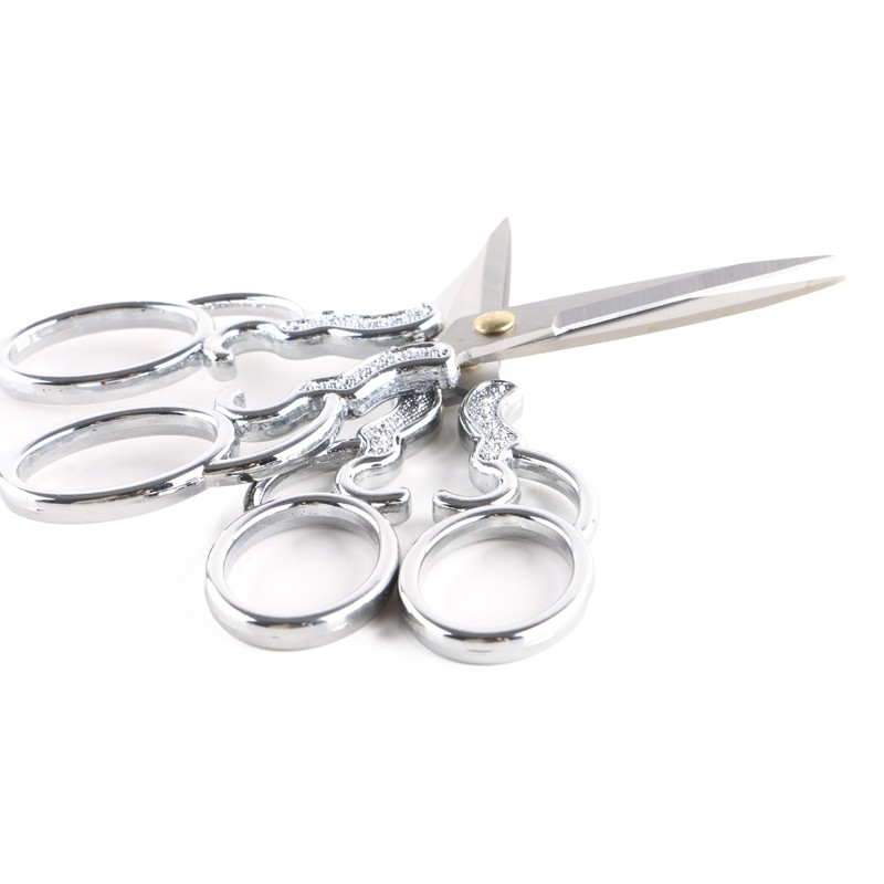 复古剪不锈钢家用剪刀方形手柄绣花剪学生手工假发小剪办公小剪刀,淘宝优惠券,粉丝福利购,淘宝优惠卷