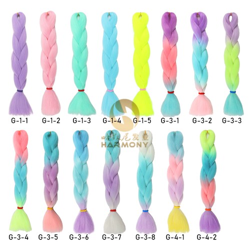 夜光丝脏辫大化纤辫子非洲假发高温荧光彩色发绳变色发丝夜店神器 - 图3