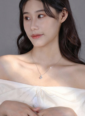 S999纯银幸福尾随项链女小众设计锁骨链抖音直播爆款饰品鱼尾吊坠