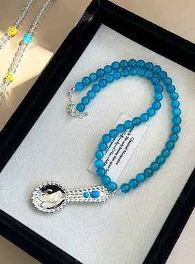 春夏清新珠串勺子项链度假风