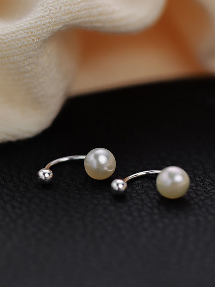 通体S925纯银饰淡水珍珠耳环新款潮复古法式高级小众设计耳钩个性,淘宝优惠券,粉丝福利购,淘宝优惠卷