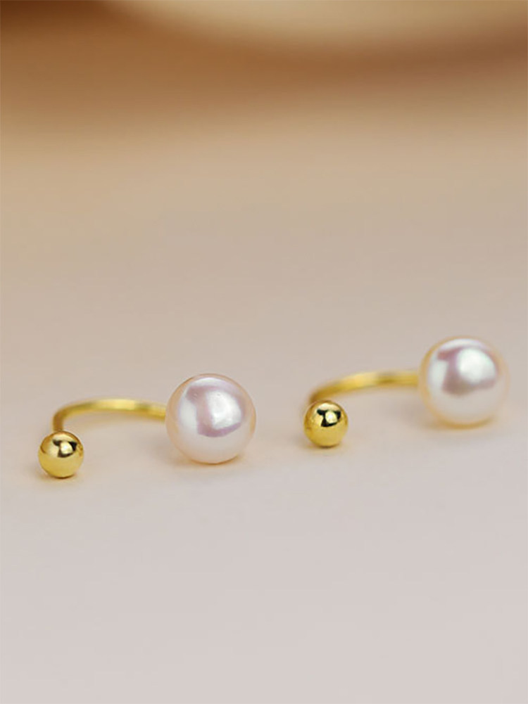 通体S925纯银饰淡水珍珠耳环新款潮复古法式高级小众设计耳钩个性,淘宝优惠券,粉丝福利购,淘宝优惠卷