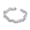 All-over S925 sterling silver twist ring for women