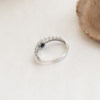 S925 sterling silver black agate double layer wheat ear ring