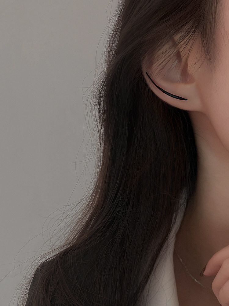 迪丽热巴同款通体S925纯银饰u型高级感潮女耳钉几何耳饰INS风设计,淘宝优惠券,粉丝福利购,淘宝优惠卷