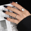 S925 sterling silver antique irregular ring