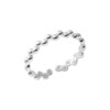 S925 sterling silver wavy ball open stacking ring