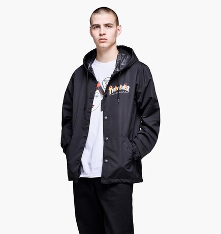 thrasher flame mag coach jacket