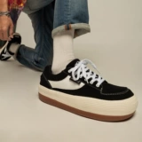 Североволно -эспрессо замша толстая нижняя ретро бархатная кожаная сшива