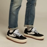 Североволно -эспрессо замша толстая нижняя ретро бархатная кожаная сшива