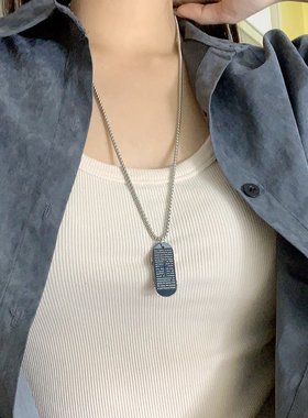 Annayoung钛钢滑板男女皆可项链