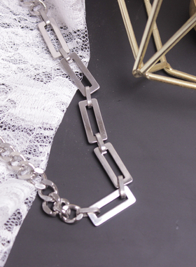 钛钢古巴链毛衣链粗女高端大气