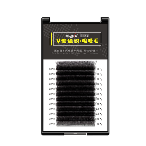 0.07m y型嫁接睫毛爱情网开花睫毛柔软浓密美睫种假睫毛y毛水貂毛 - 图3