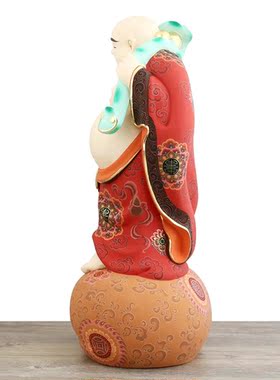 弥勒佛客厅笑佛黄铜中式装饰复古