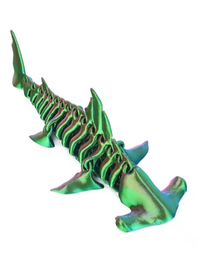 3D打印锤头鲨鱼关节可活动鲨鱼模型家居装饰品儿童创意玩具车载