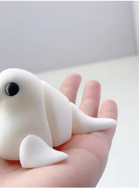 3D打印橙小海报装饰饰品玩具礼品桌面摆件多关节可移动--