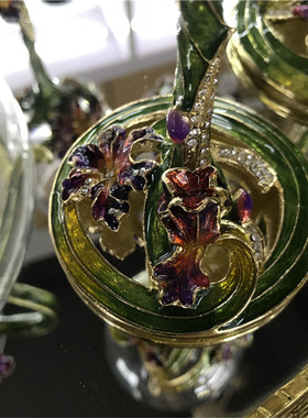 罗比罗丹商场品牌专卖珐琅幸福鸢尾红酒套装葡萄酒欧式客厅酒柜