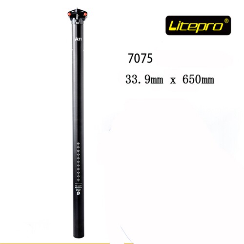 litepro铝合金折叠自行车33.9mm*600mm座杆坐管轻量Birdy鸟车用-图1