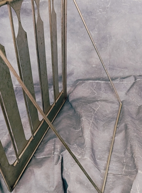 中古德国马口铁厚铁支架咖啡杯装饰挂牌留言板冰箱贴版孤品