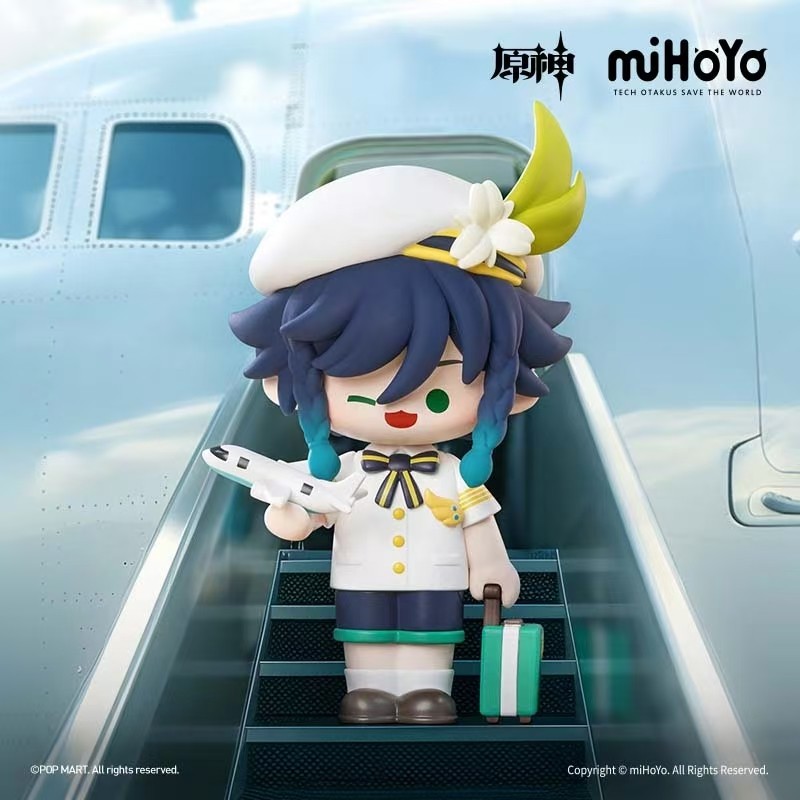 POPMART泡泡玛特原神变装联名漫想主题Q版盲盒温迪摆件潮玩手办