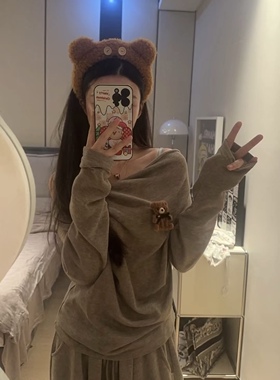 原创毛绒小熊发夹胸针女两用