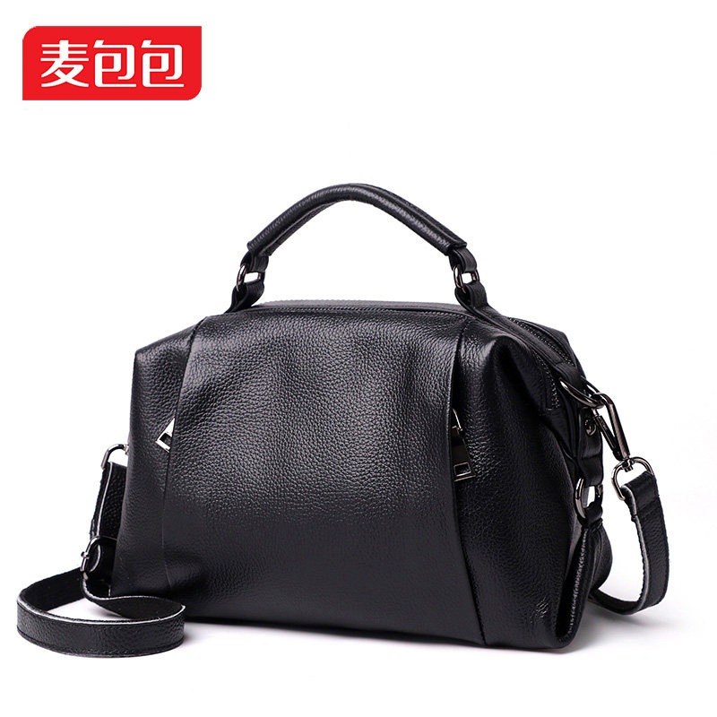 麦包包新款复古波士顿软单肩枕头包 麦包包箱包女士包袋