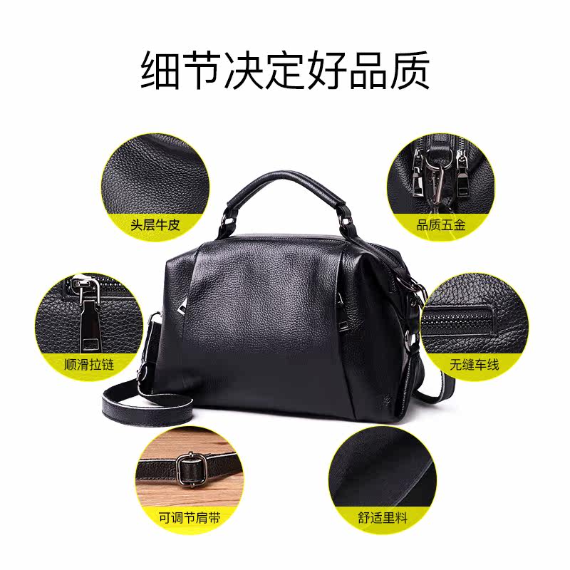 麦包包新款复古波士顿软单肩枕头包 麦包包箱包女士包袋