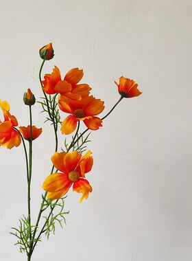 新款仿真花蓝色格桑花 高品质波斯菊 小清新装饰花束家居摆件假花