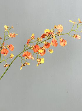 仿真花黄色公主跳舞兰家居装饰假花高品质手感保湿跳舞兰家居软装