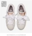 PUMA Hummer Suede Heart Bow Sữa Trắng Đen Suede Ribbon Ribbon nữ 367029 - Dép / giày thường